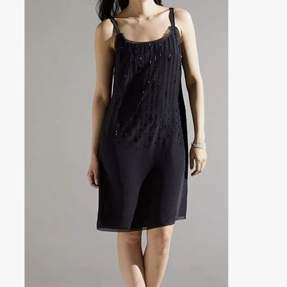 Eileen Fisher Dresses | Eileen Fisher Black Silk Crepe Hand Beaded Sleeveless Dress - New With T | Color: Black | Size: 6 | Pm-10178903's Closet Eileen Fisher Dresses | Eileen Fisher Black Silk Crepe Hand Beaded Sleeveless Dress - New With T | Color: Black | Size: 6 | Pm-10178903's Closet
